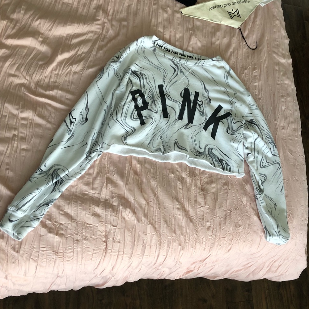 Limited edition PINK cropped crewneck sweaters